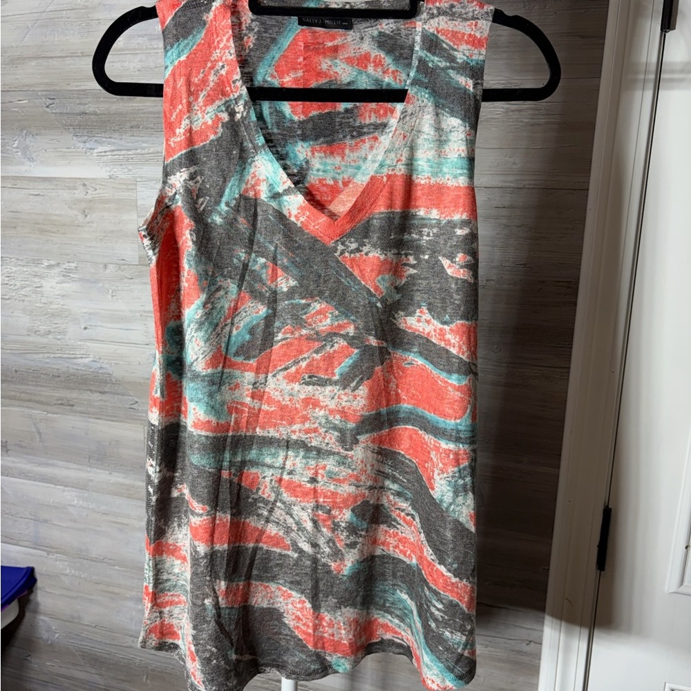 Nally & Millie Multicolor Abstract Tank Top 1012